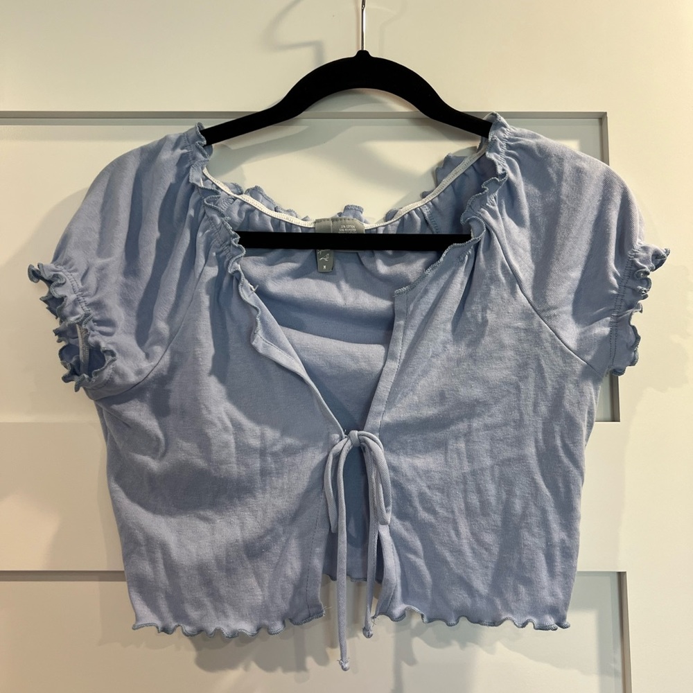 PACSUN light lavender tie crop top size medium